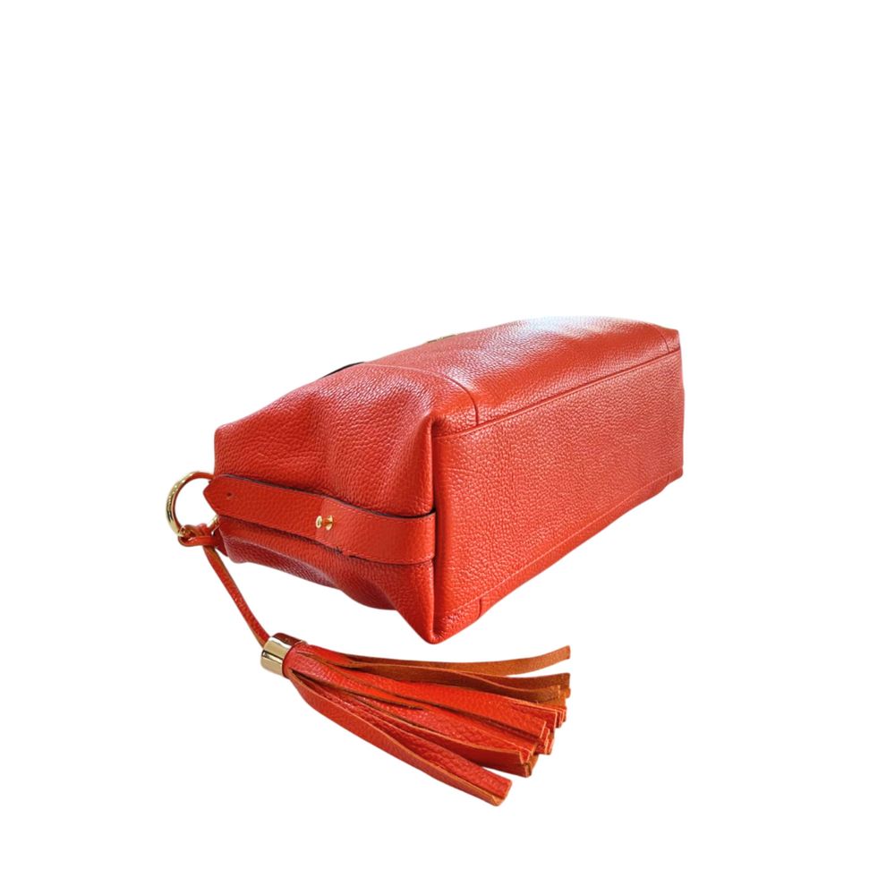 Baldinini Trend Orange Leather Women Handbag | Regal Royce