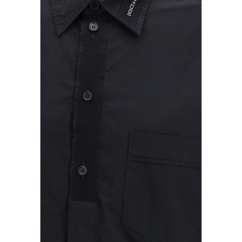Dolce & Gabbana Black Cotton Dress Shirt | Regal Royce