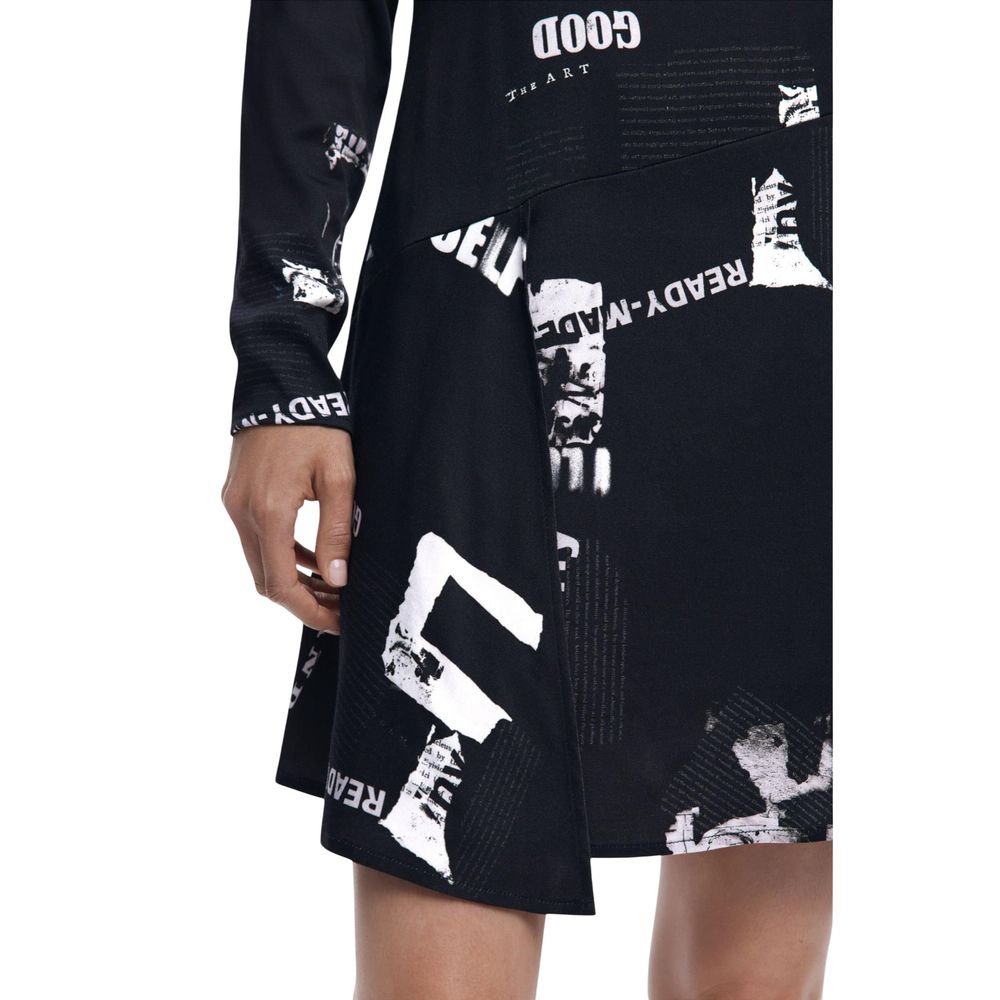 Desigual Black Viscose Short Dress | Regal Royce