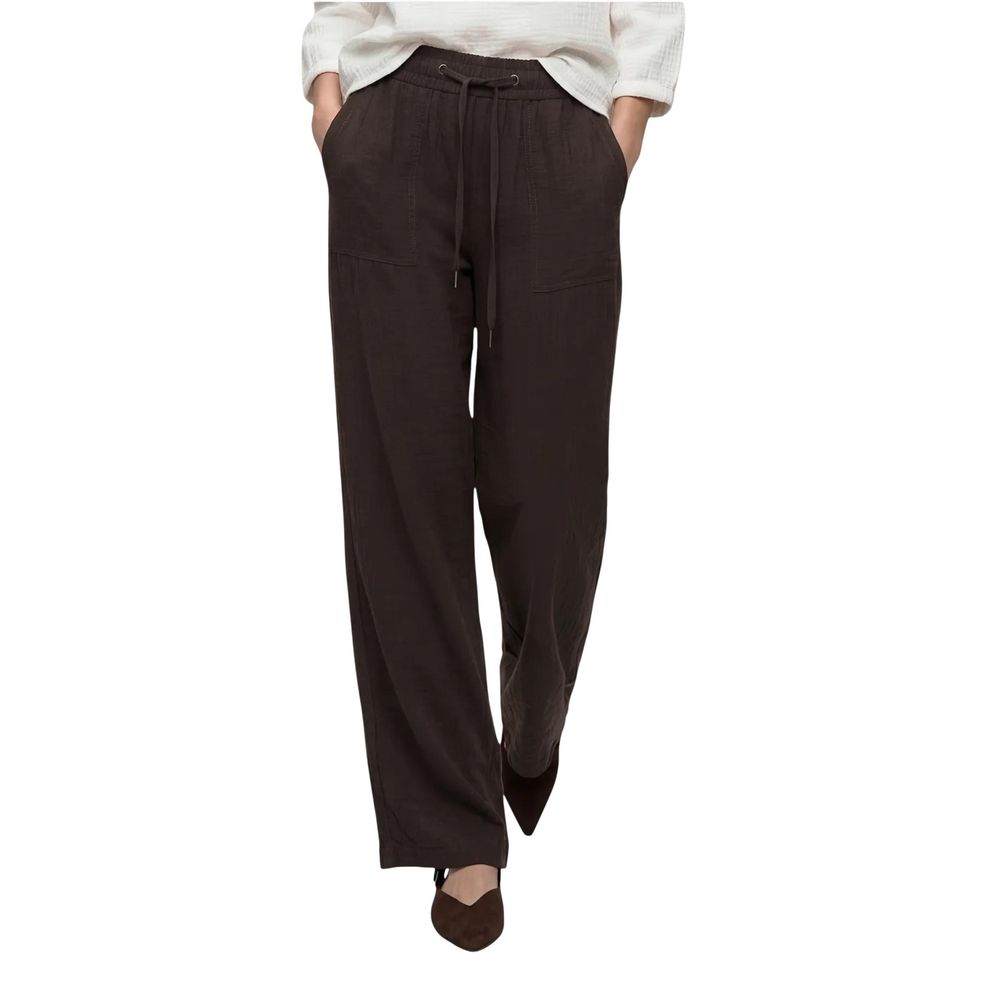 Street One Brown Viscose Casual Pants | Regal Royce