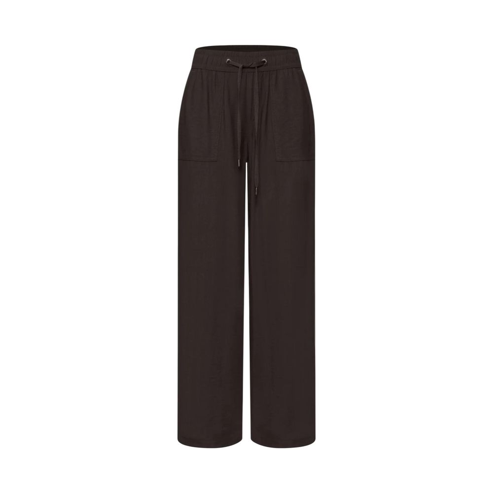 Street One Brown Viscose Casual Pants | Regal Royce