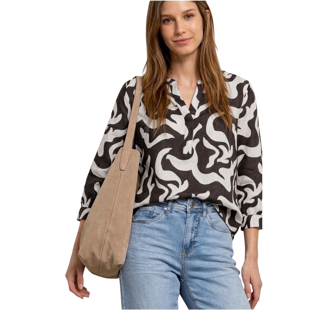 Street One Brown Linen Blouse | Regal Royce
