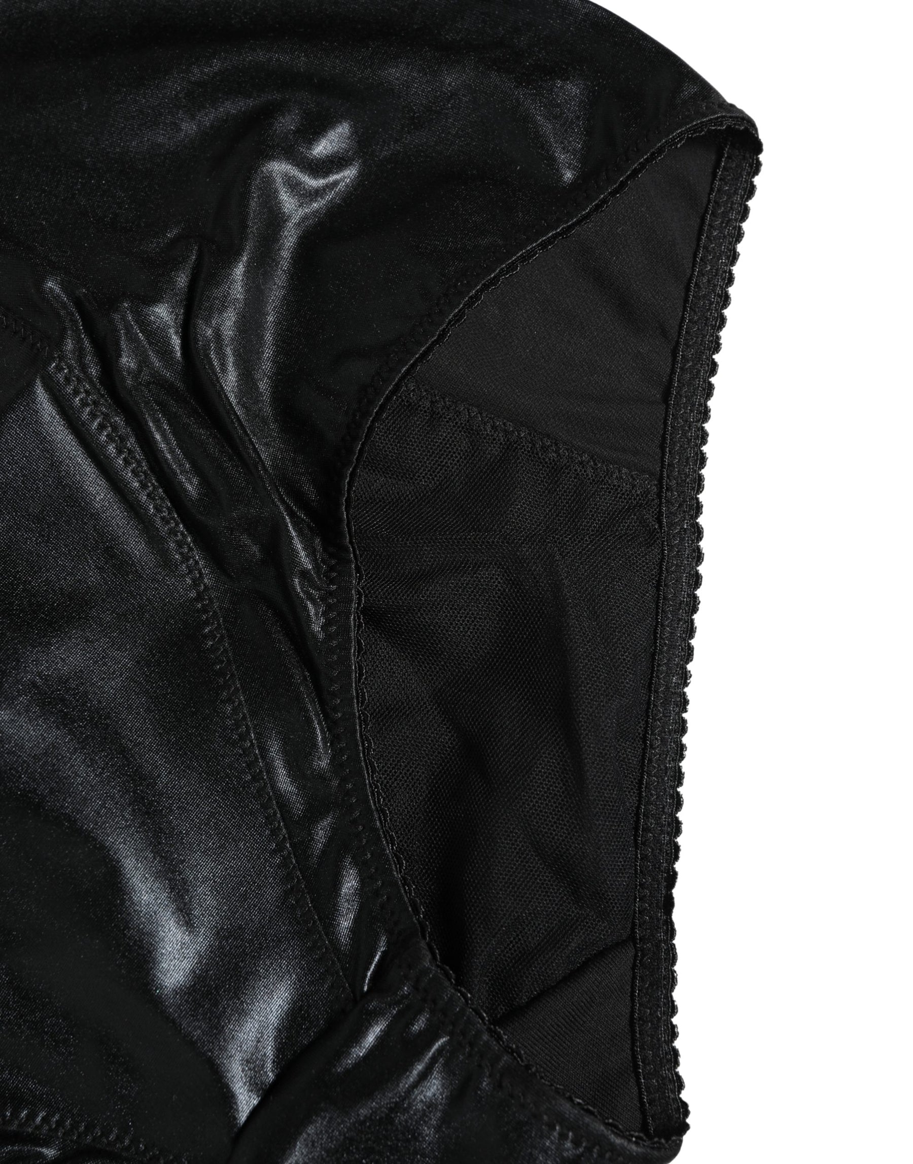 Dolce & Gabbana Black High Waisted Slip Girdle Panty Underwear | Regal Royce