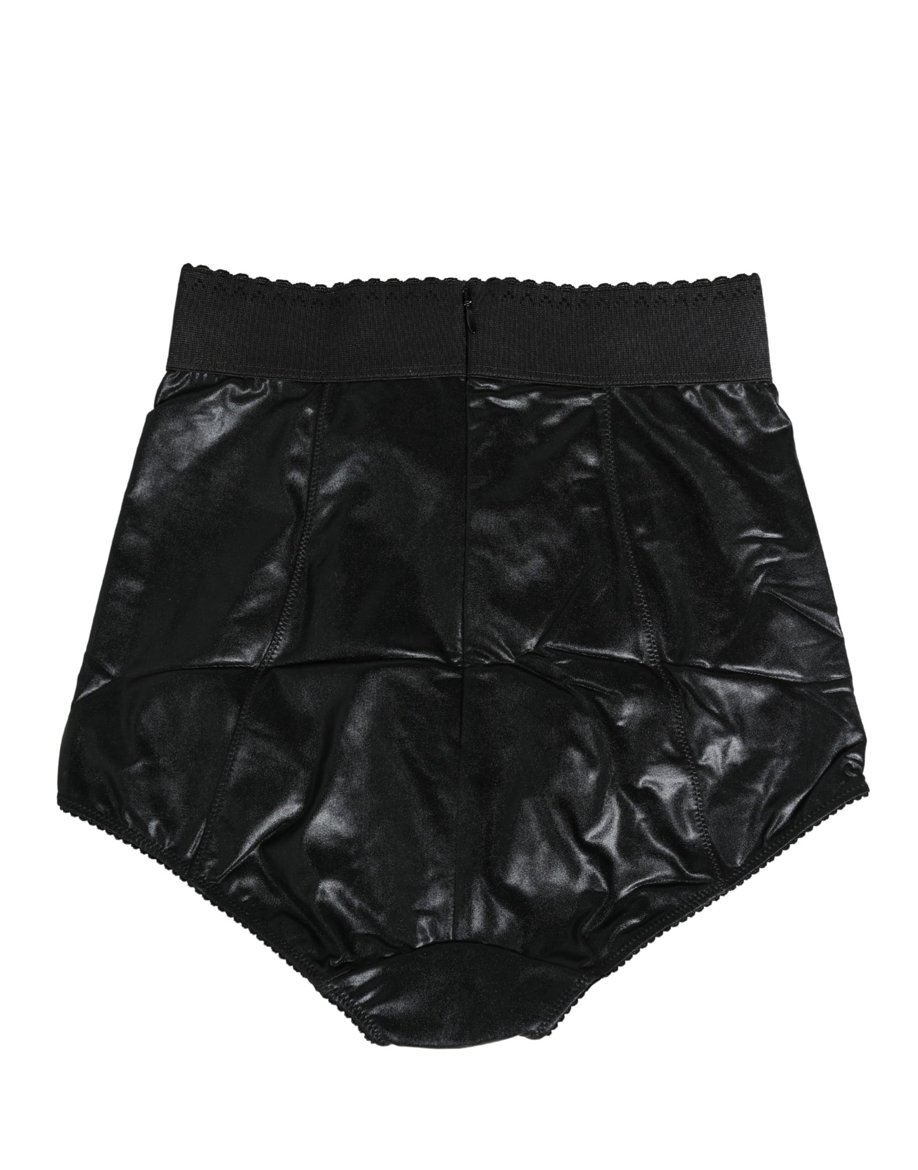 Dolce & Gabbana Black High Waisted Slip Girdle Panty Underwear | Regal Royce