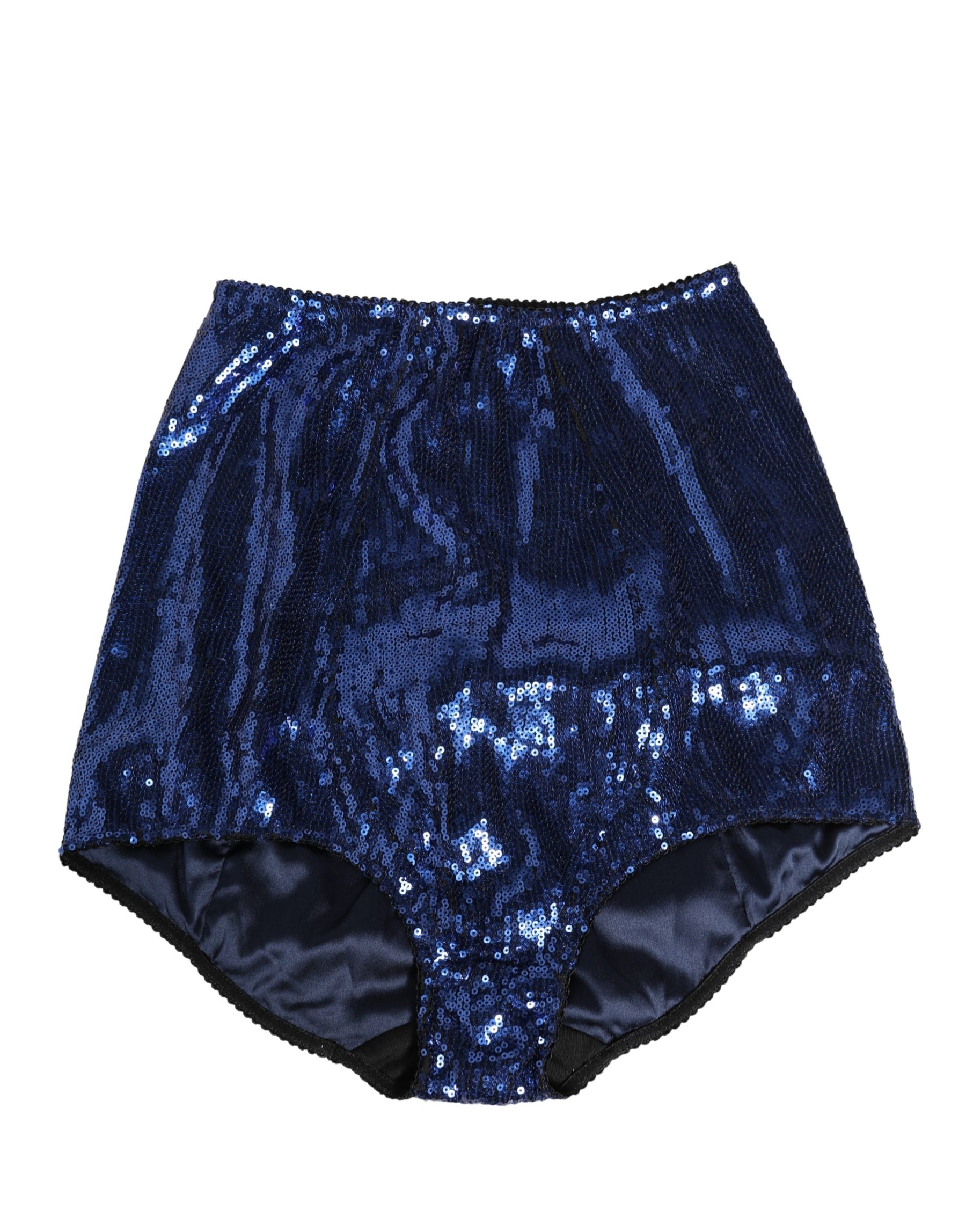 Dolce & Gabbana Blue Sequined High Waist Girdle Panty Underwear | Regal Royce