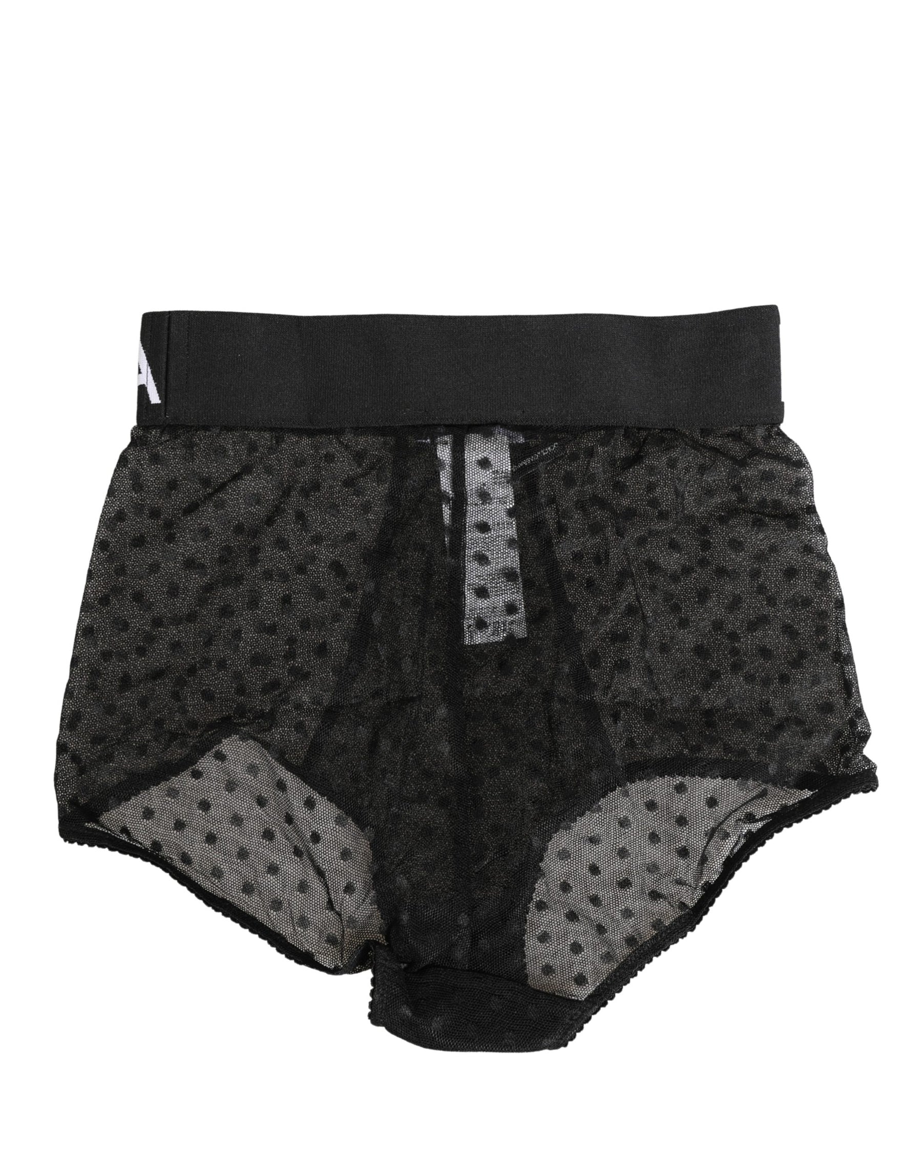 Dolce & Gabbana Black Logo Girdle High Waist Panty Underwear | Regal Royce