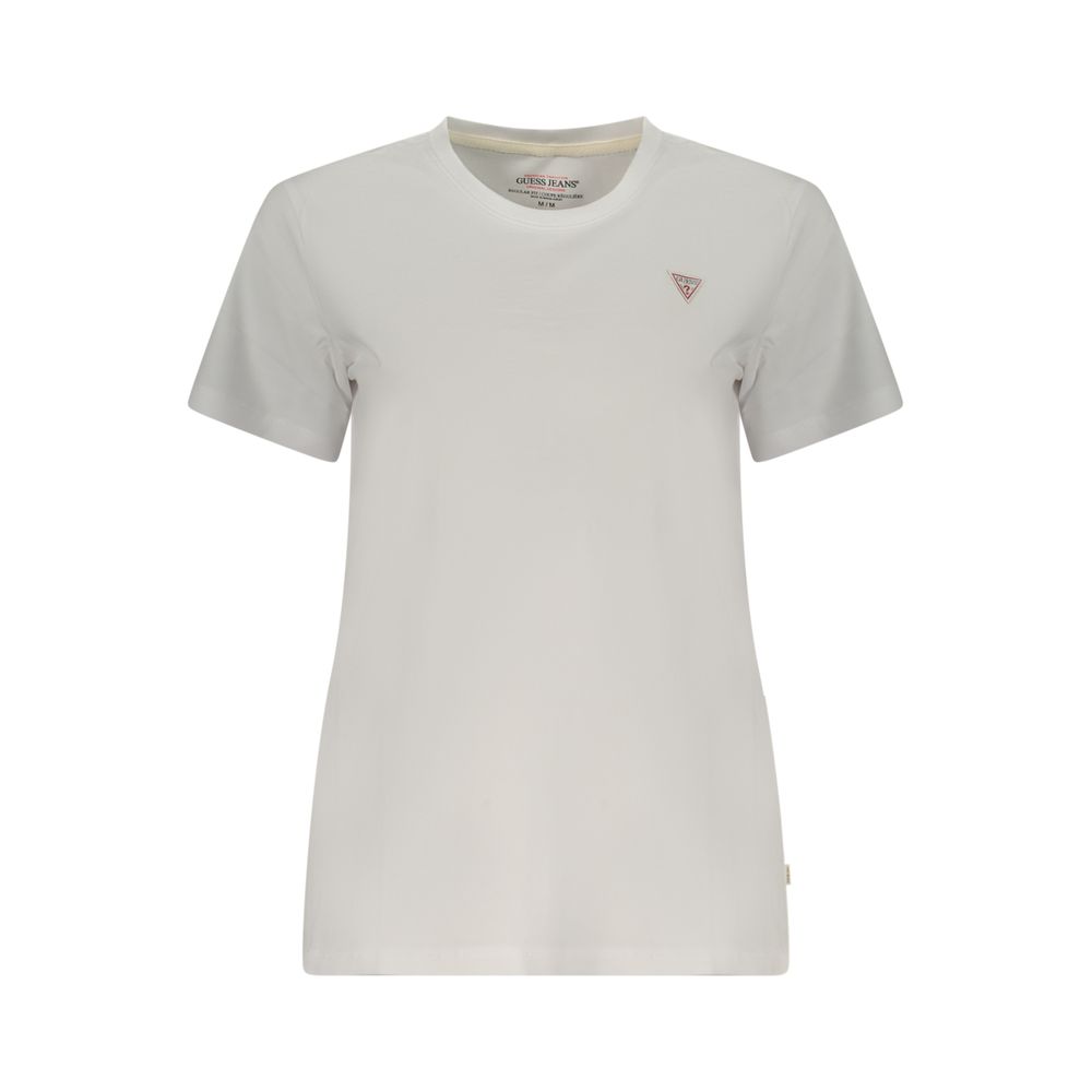 Guess Jeans White Cotton Women T-Shirt | Regal Royce