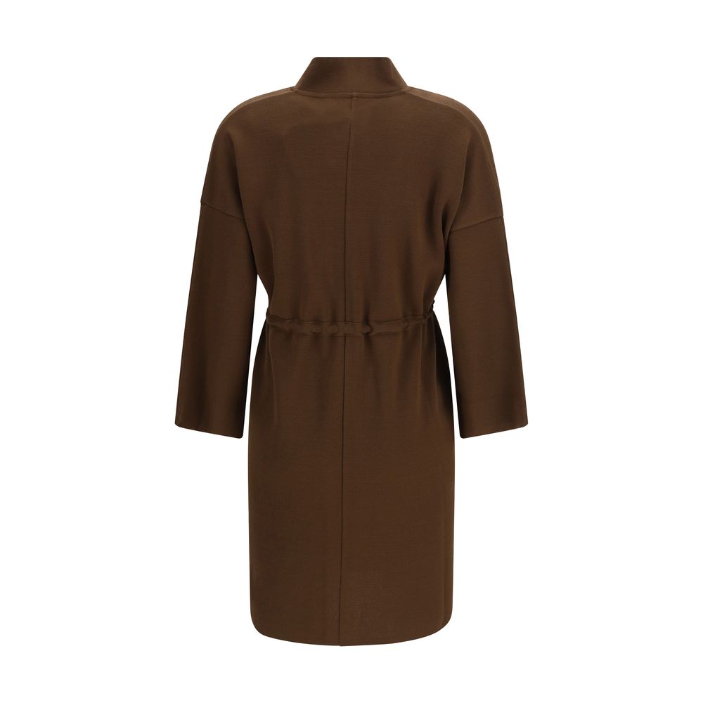 Ella Brown Viscose Coat | Regal Royce