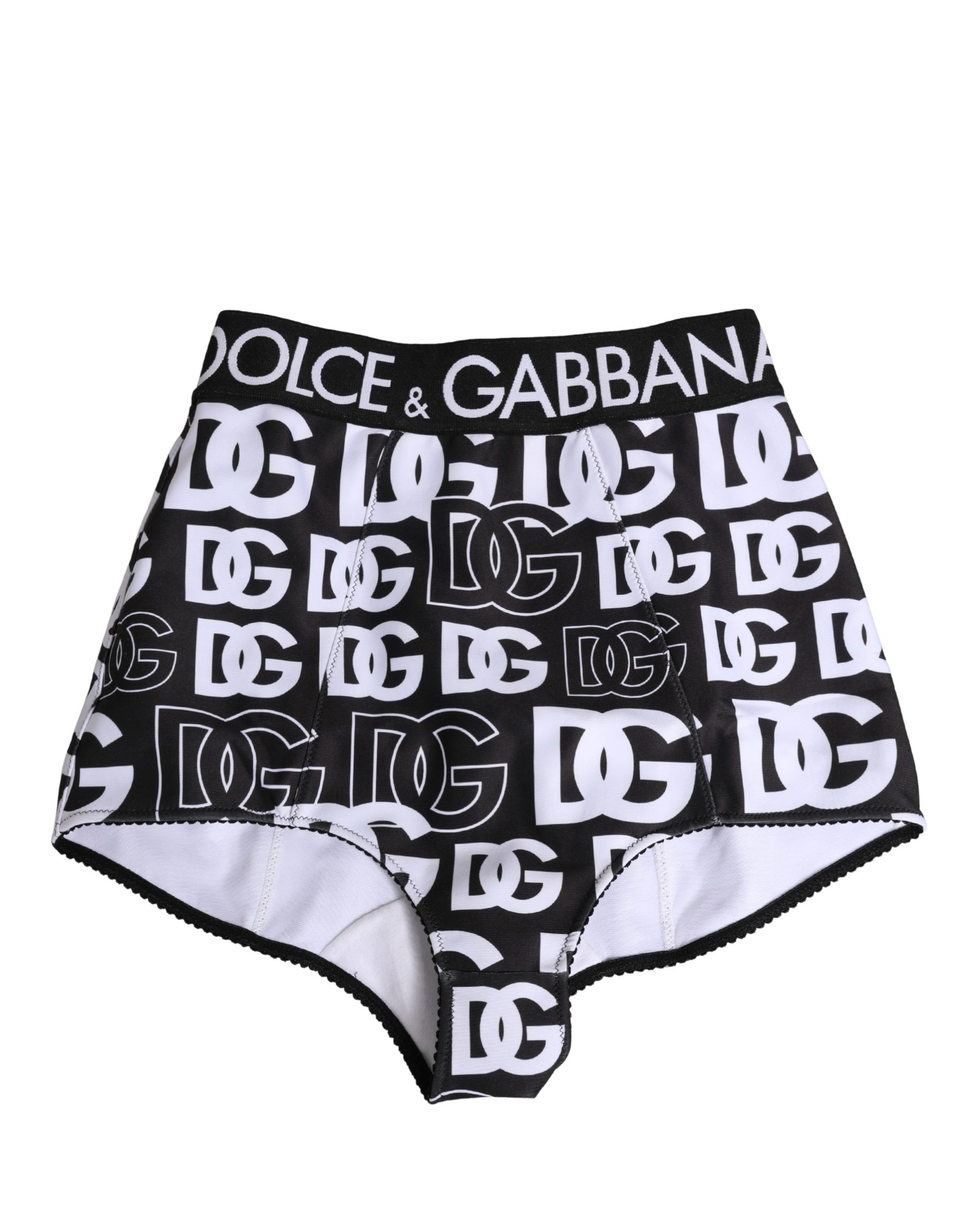 Dolce & Gabbana Black White DG Logo Waistband Girdle Underwear | Regal Royce