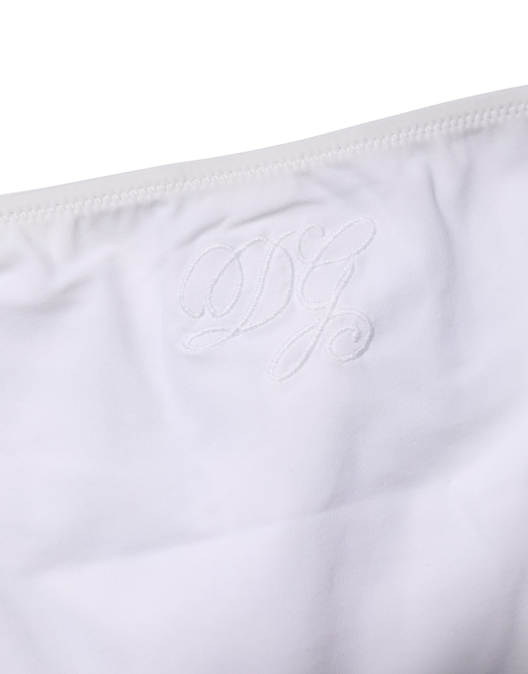 Dolce & Gabbana White Side-Tie Bikini Bottom Swimsuit Swimwear | Regal Royce