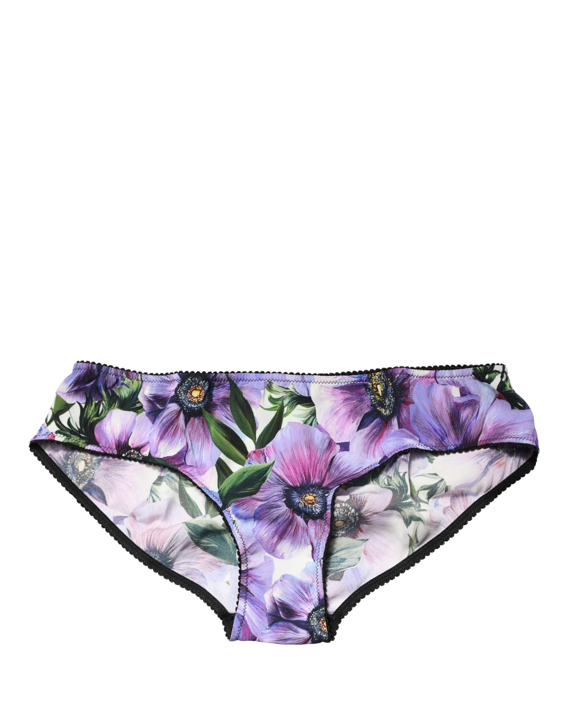 Dolce & Gabbana Multicolor Floral Mid Waist Brief Panty Underwear | Regal Royce