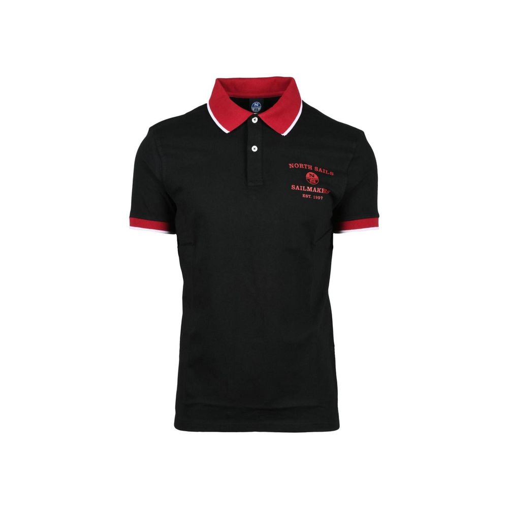 North Sails Black Cotton Polo Shirt | Regal Royce