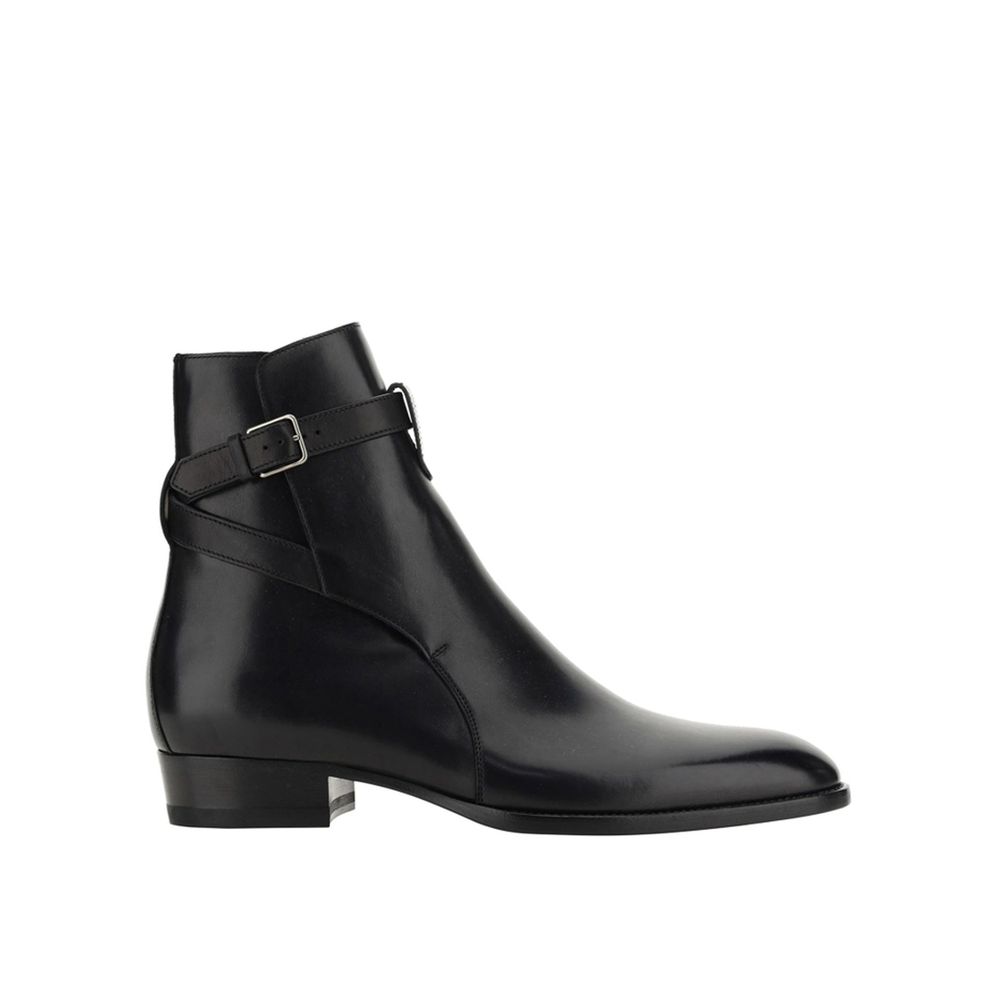 Saint Laurent Black Calfskin Ankle Boots | Regal Royce
