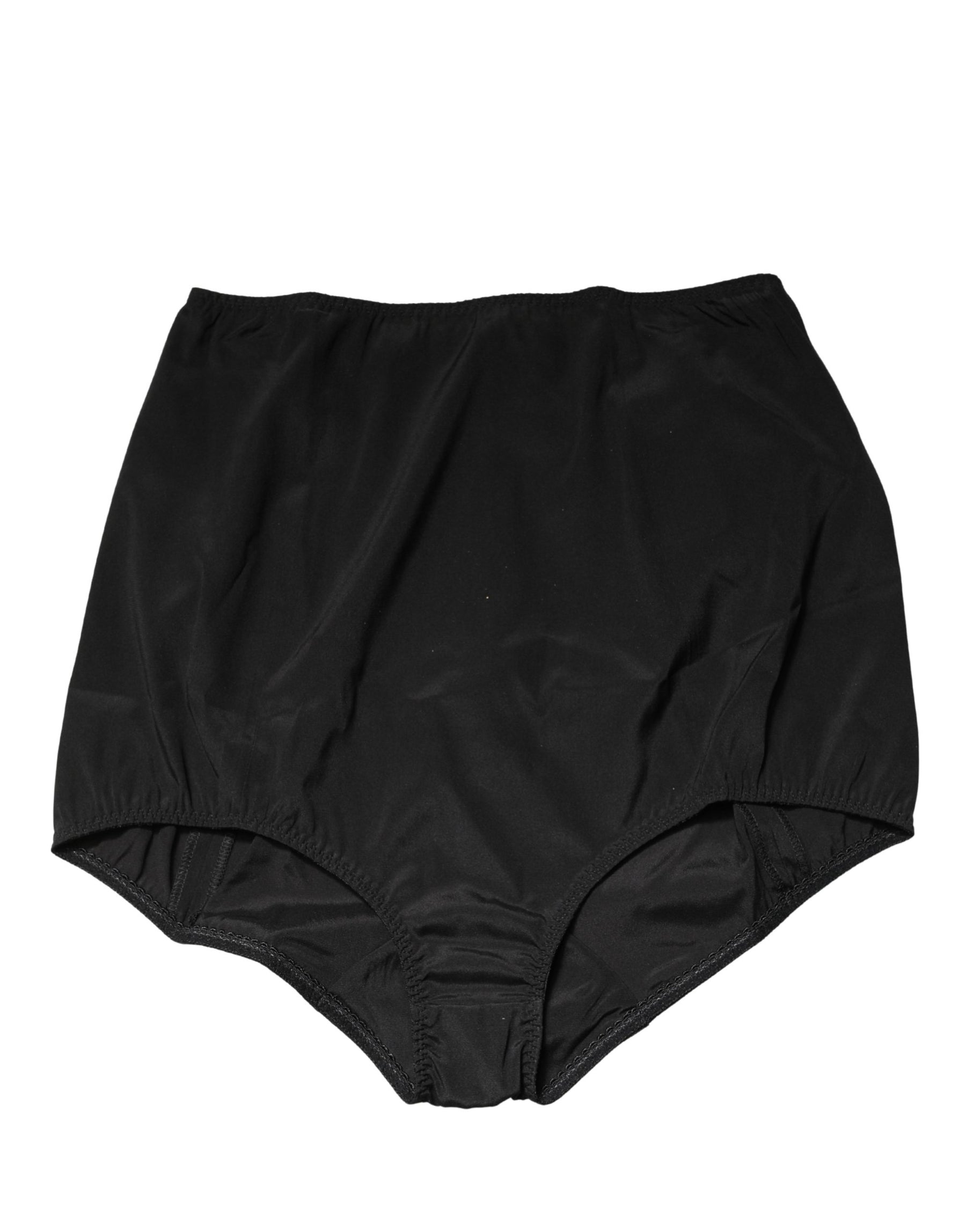 Dolce & Gabbana Black Silk Blend High Waist Girdle Panty Underwear | Regal Royce
