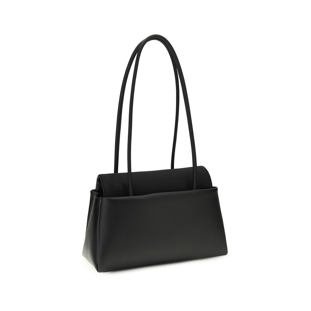 Prada Black Calf Leather Bos Taurus Shoulder Bag | Regal Royce