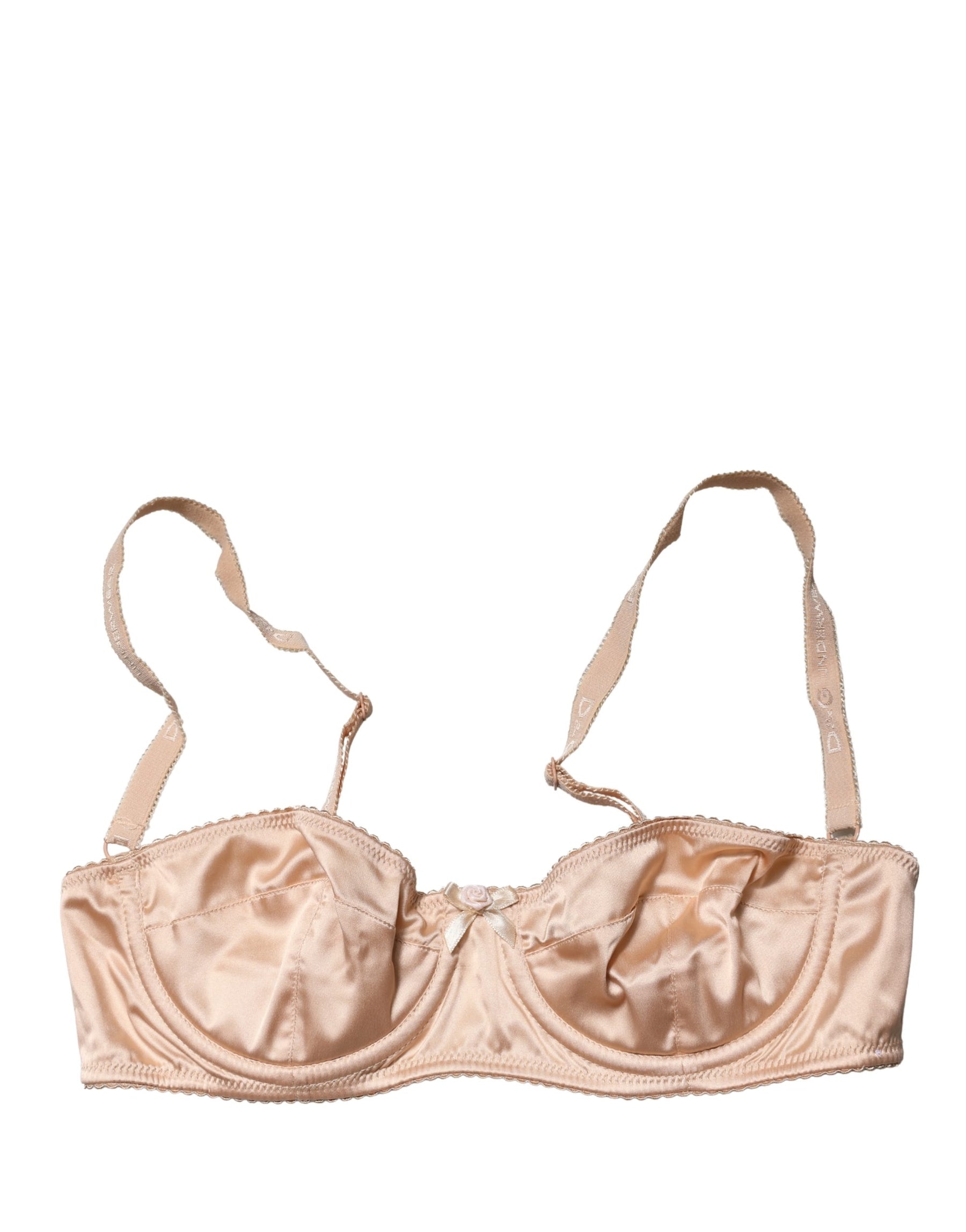 Dolce & Gabbana Beige Semi-Pad Underwire Balconette Bra Underwear | Regal Royce