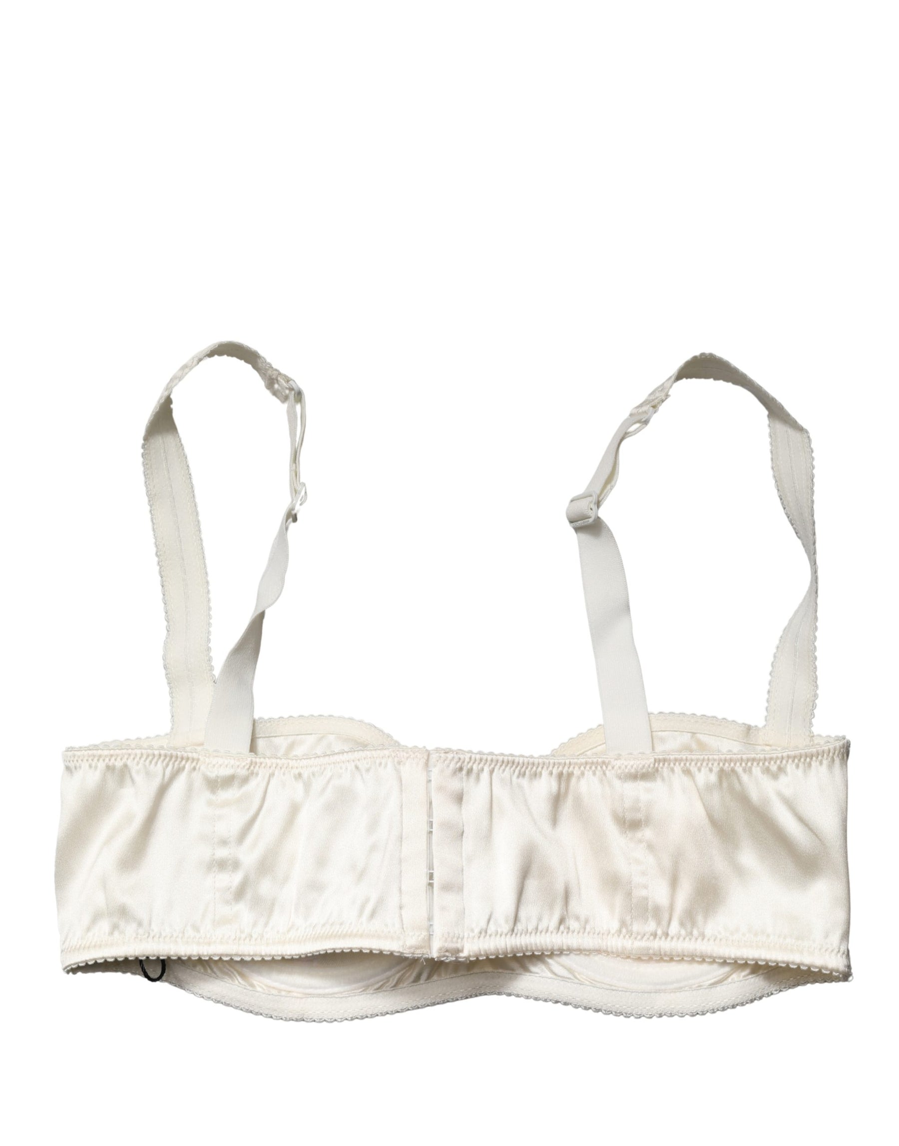 Dolce & Gabbana Off White Semi-Pad Underwire Balconette Bra Underwear | Regal Royce
