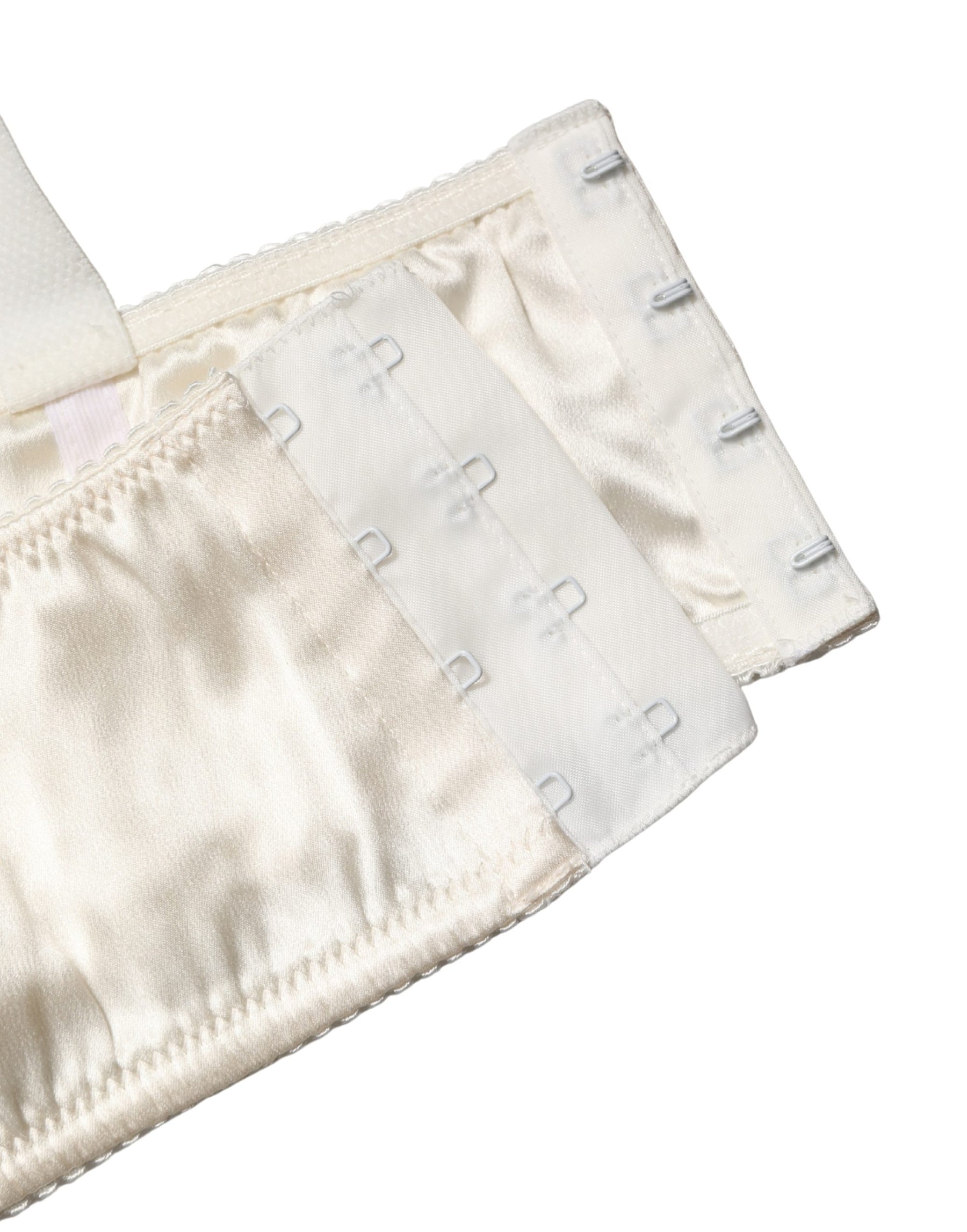Dolce & Gabbana Off White Semi-Pad Underwire Balconette Bra Underwear | Regal Royce