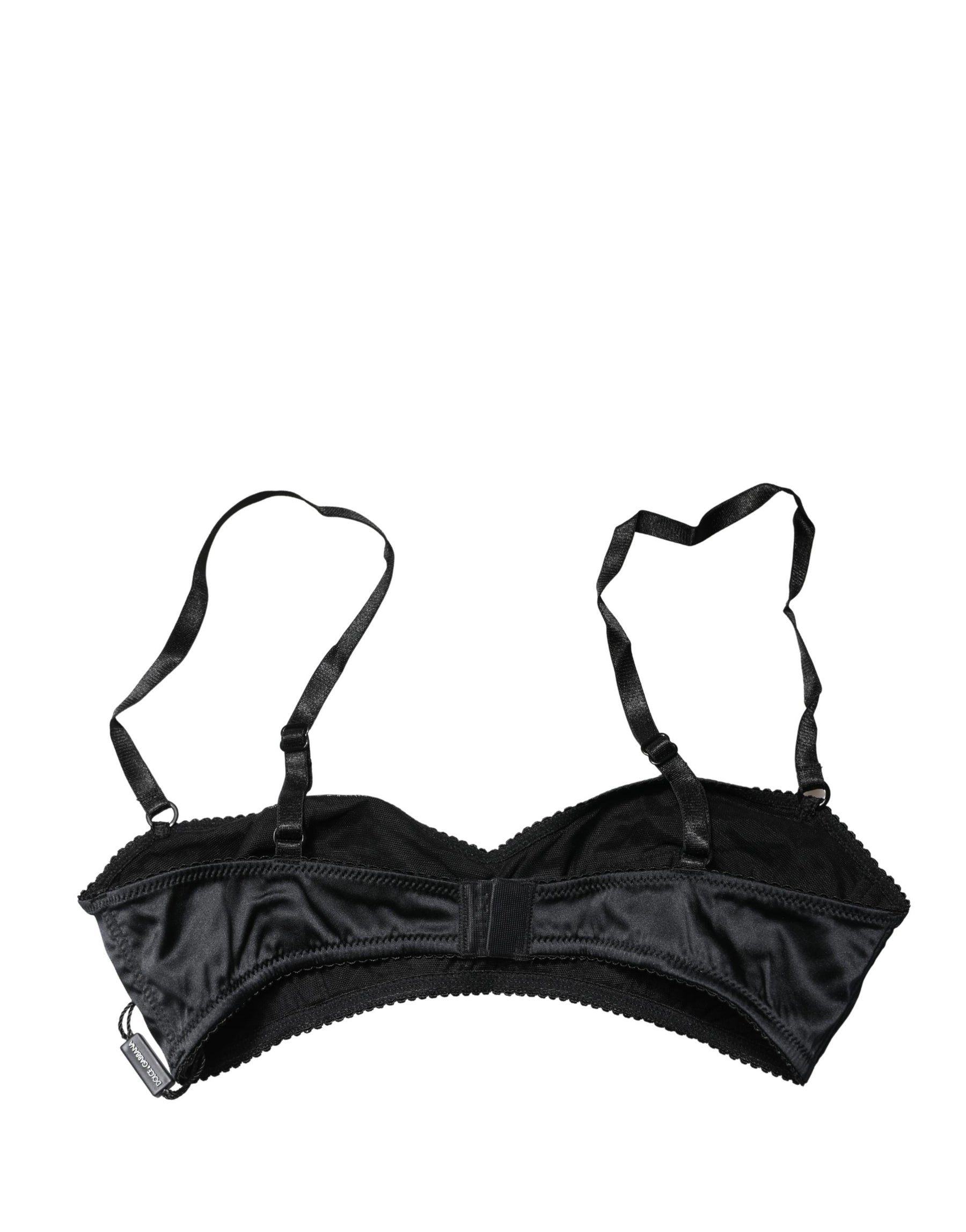Dolce & Gabbana Black Semi-Pad Underwire Balconette Bra Underwear | Regal Royce