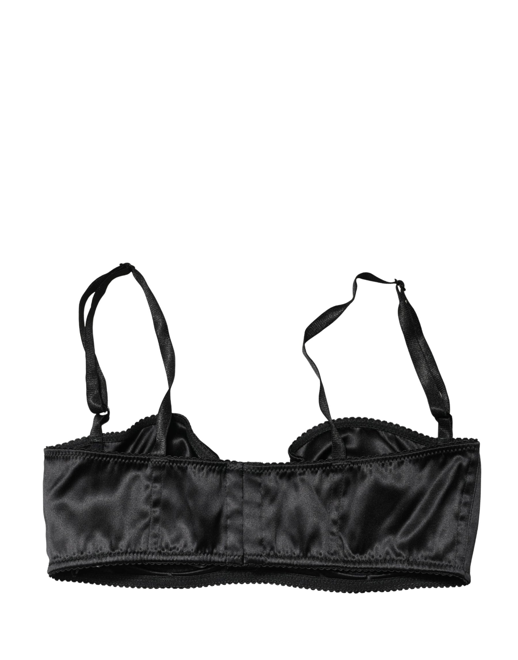 Dolce & Gabbana Black Semi-Pad Underwire Balconette Bra Underwear | Regal Royce
