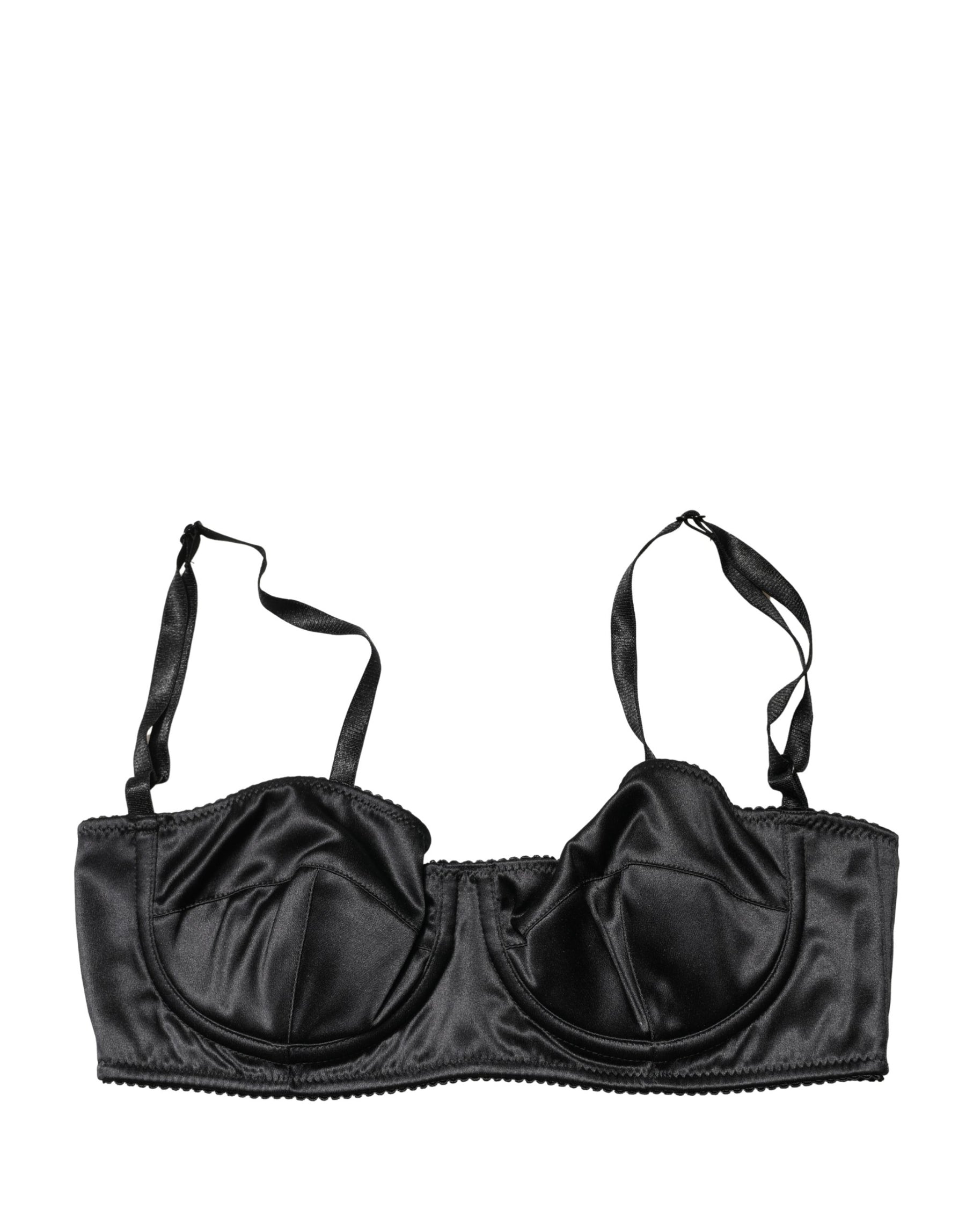 Dolce & Gabbana Black Semi-Pad Underwire Balconette Bra Underwear | Regal Royce