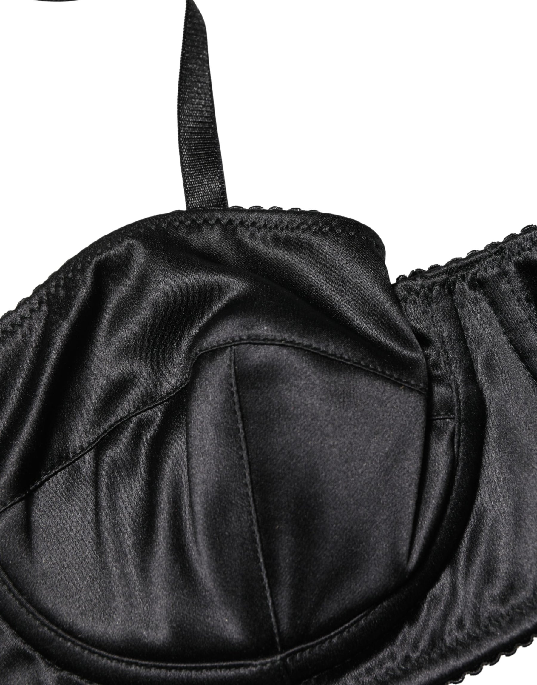 Dolce & Gabbana Black Semi-Pad Underwire Balconette Bra Underwear | Regal Royce