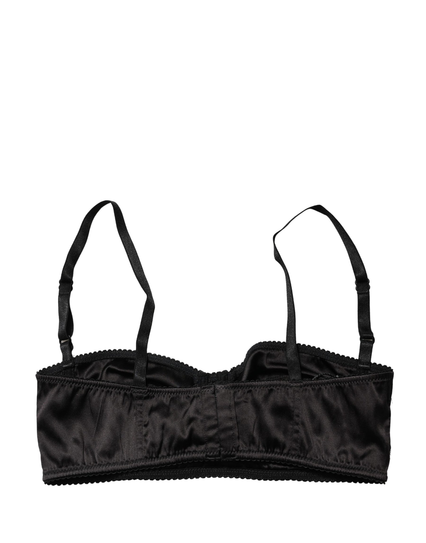 Dolce & Gabbana Black Semi-Pad Underwire Balconette Bra Underwear | Regal Royce