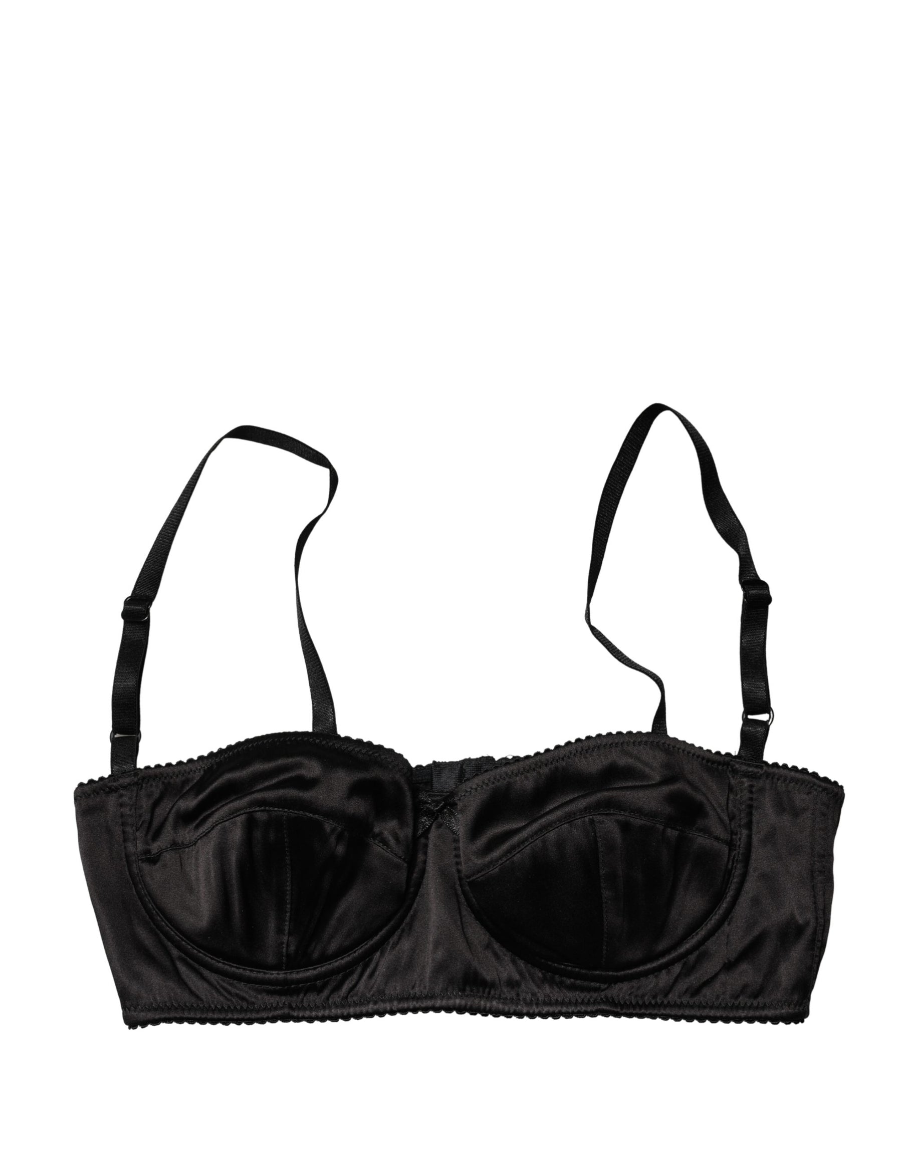 Dolce & Gabbana Black Semi-Pad Underwire Balconette Bra Underwear | Regal Royce