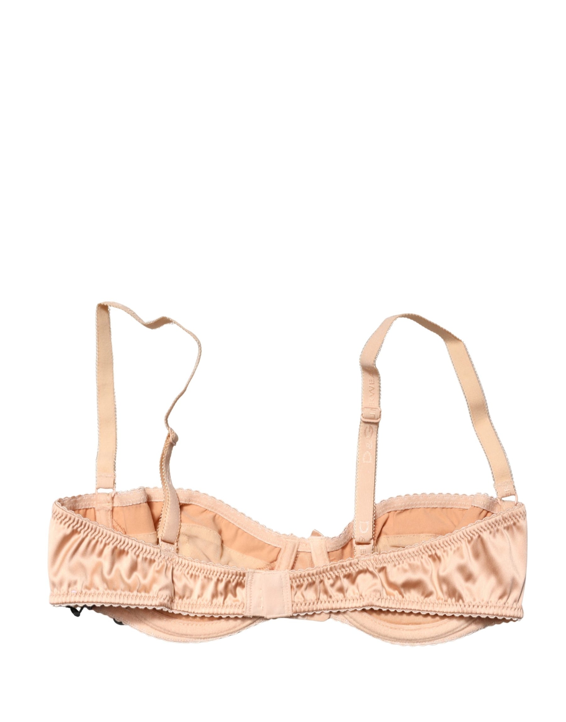 Dolce & Gabbana Beige Semi-Pad Underwire Balconette Bra Underwear | Regal Royce