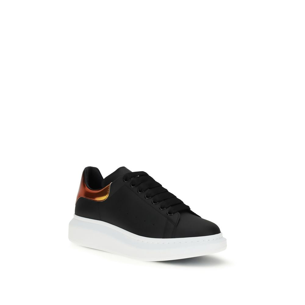 Alexander McQueen Black Calf Leather Bos Taurus Platform Sneakers | Regal Royce