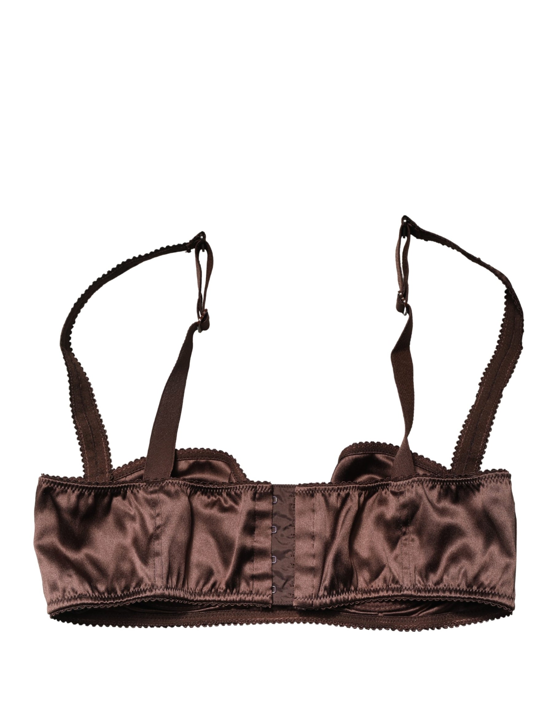Dolce & Gabbana Brown Semi-Pad Underwire Balconette Underwear | Regal Royce