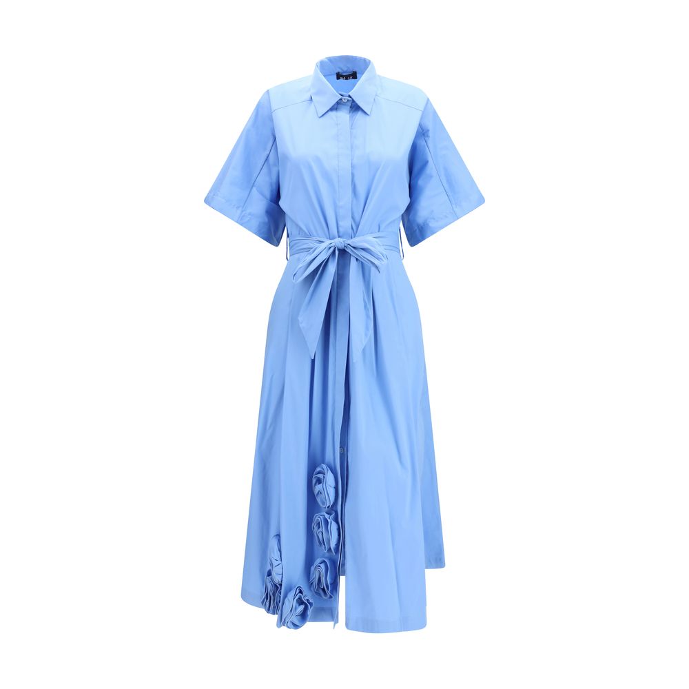 Ella Blue Cotton Casual Dress | Regal Royce