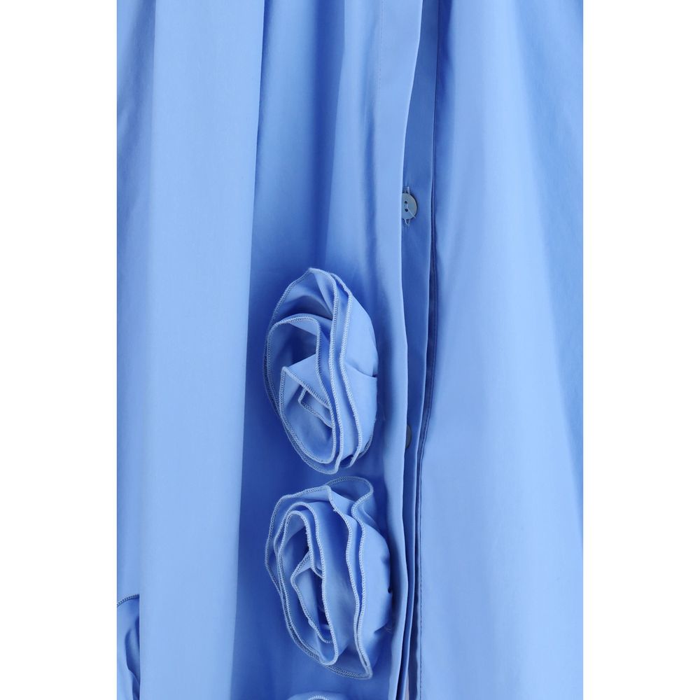 Ella Blue Cotton Casual Dress | Regal Royce