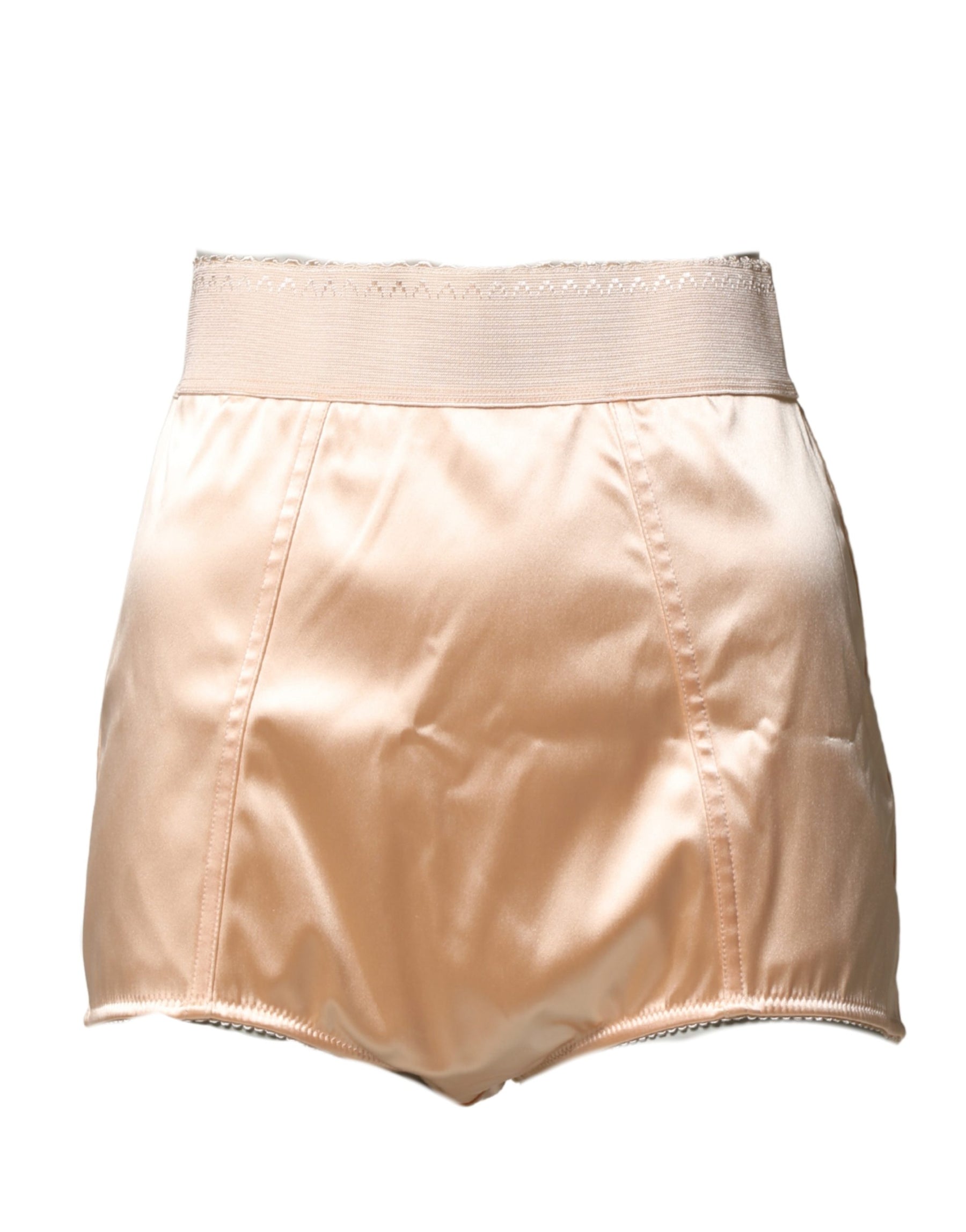 Dolce & Gabbana Beige Silk Blend High Waist Girdle Panty Underwear | Regal Royce