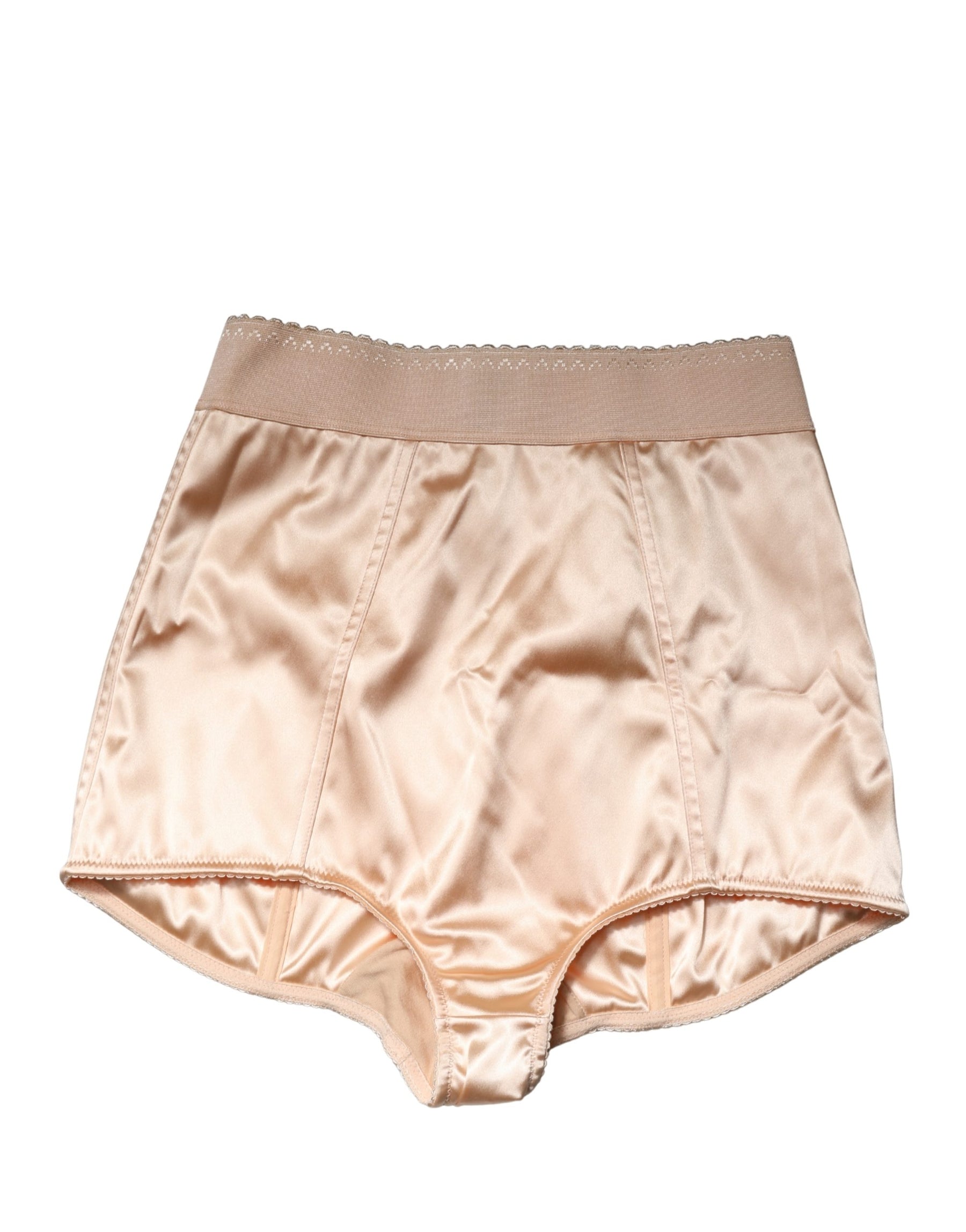 Dolce & Gabbana Beige Silk Blend High Waist Girdle Panty Underwear | Regal Royce