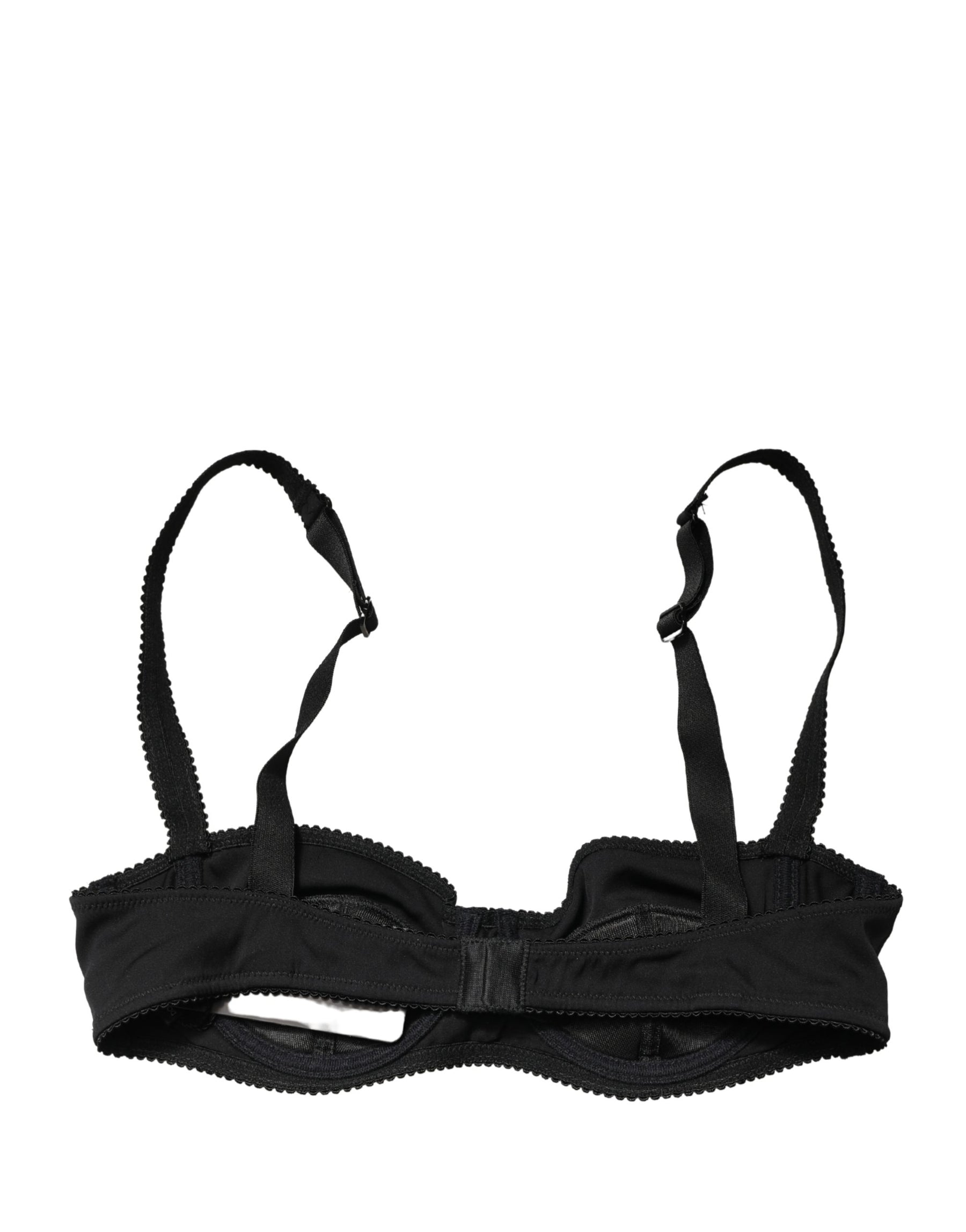 Dolce & Gabbana Black Semi-Pad Underwire Balconette Bra Underwear | Regal Royce