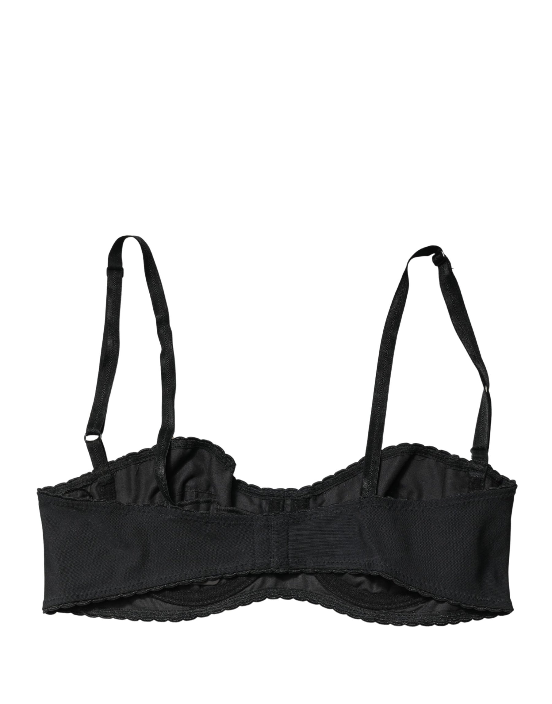 Dolce & Gabbana Black Semi-Pad Underwire Balconette Bra Underwear | Regal Royce