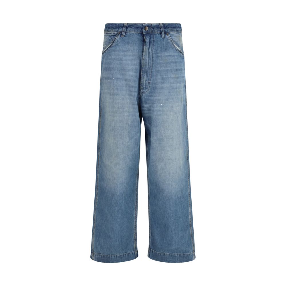 Maison Margiela Blue Cotton Relaxed Fit Jeans | Regal Royce
