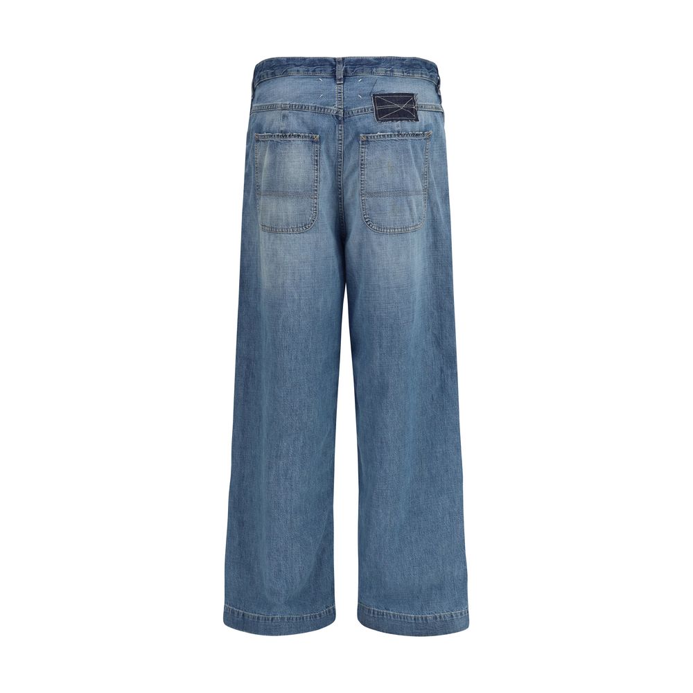 Maison Margiela Blue Cotton Relaxed Fit Jeans | Regal Royce