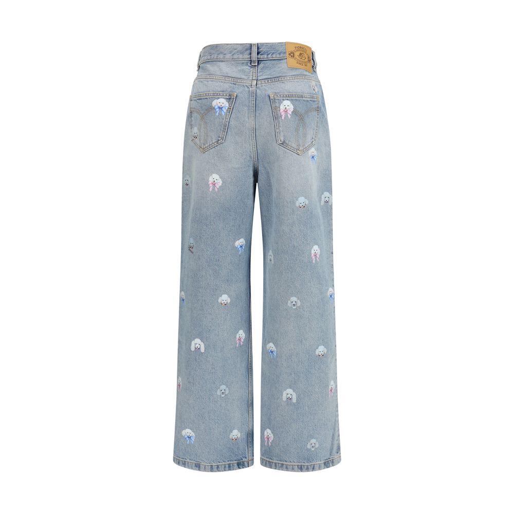 Fiorucci Blue Cotton Relaxed Fit Jeans | Regal Royce