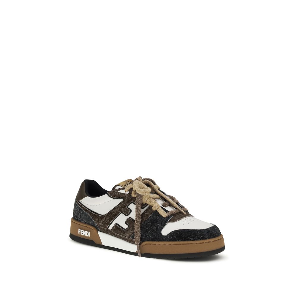 Fendi Multicolor Calf Leather Bos Taurus Low Top Sneakers | Regal Royce