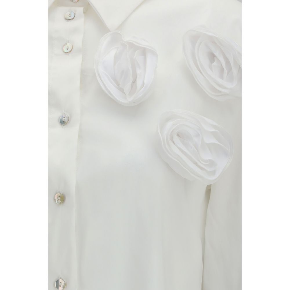 Ella White Cotton Pattern Shirt | Regal Royce