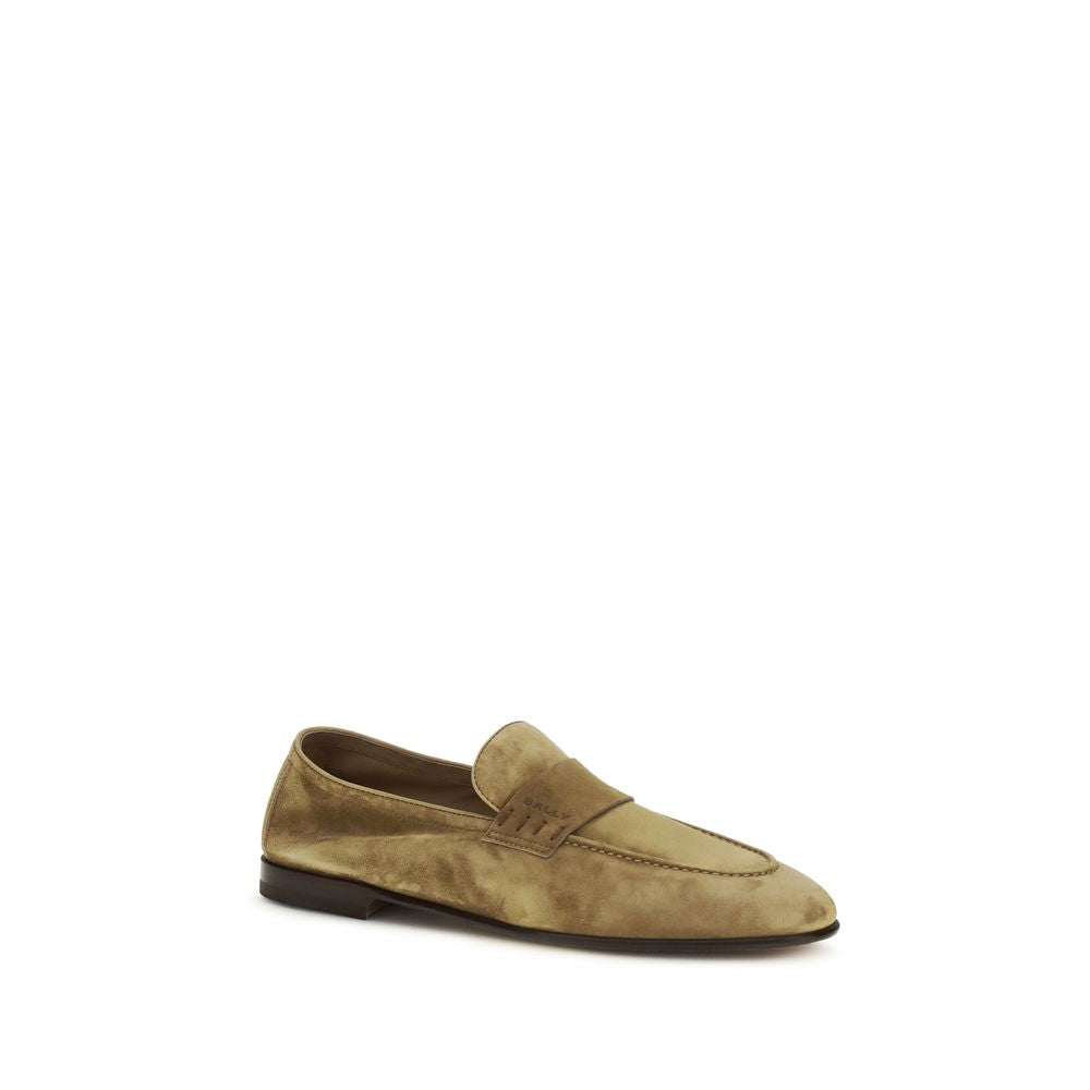 Bally Beige Calf Leather Bos Taurus Slip-On Loafers | Regal Royce