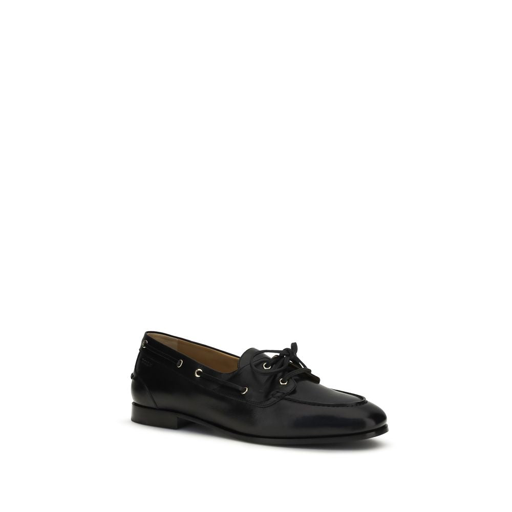 Bally Black Buffalo Leather Slip-On Loafers | Regal Royce
