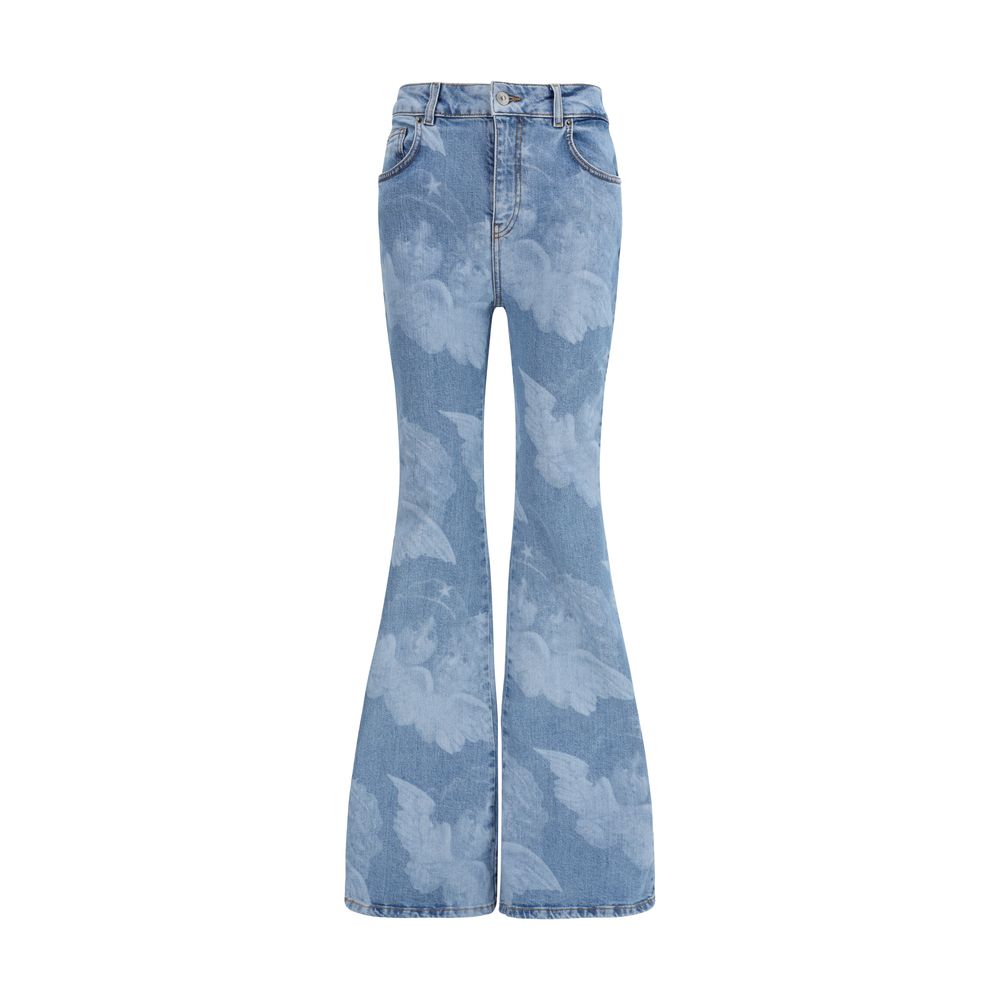 Fiorucci Blue Cotton Flared Jeans | Regal Royce