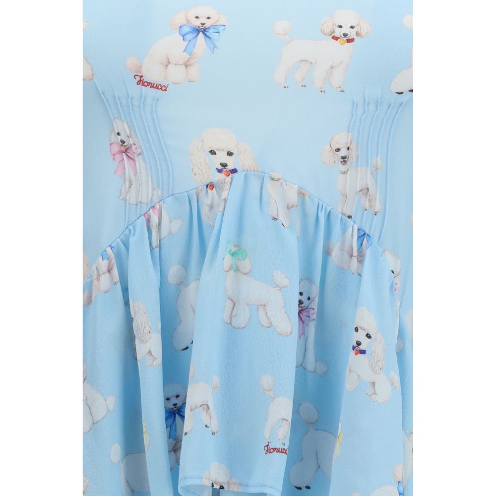 Fiorucci Blue Viscose Long Dress | Regal Royce