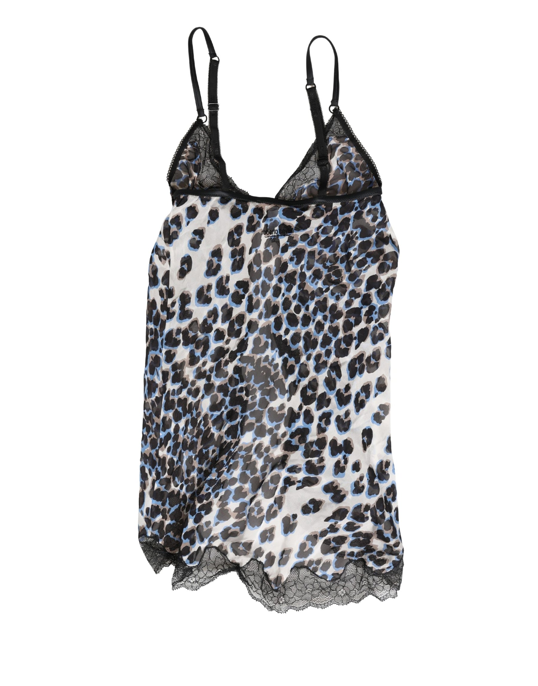 Roberto Cavalli Multicolor Leopard Babydoll Chemise Underwear | Regal Royce