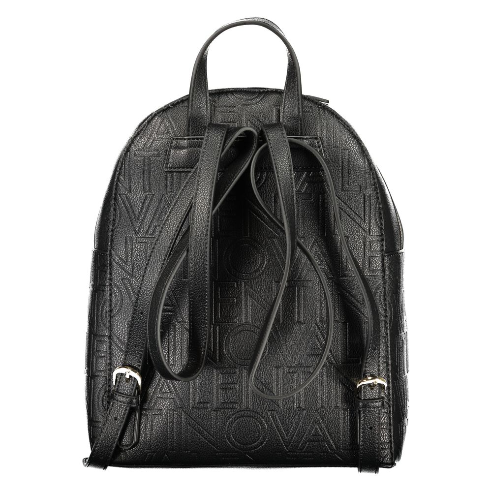 Mario Valentino Black Polyurethane Women's Backpack | Regal Royce