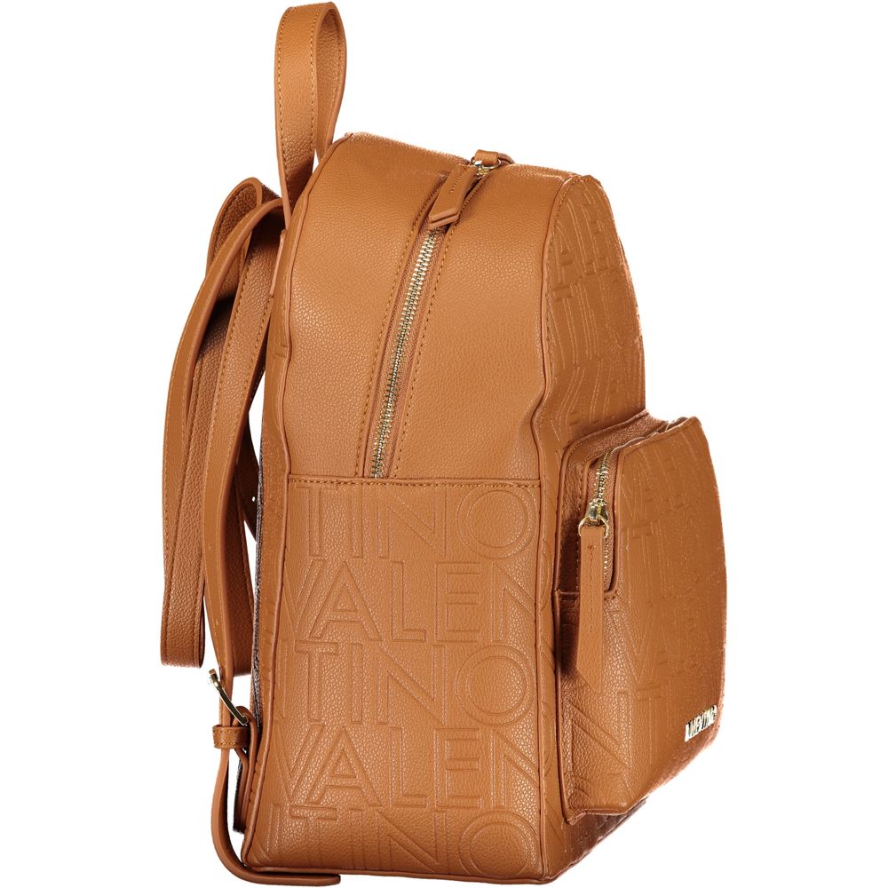 Mario Valentino Brown Polyurethane Women's Backpack | Regal Royce