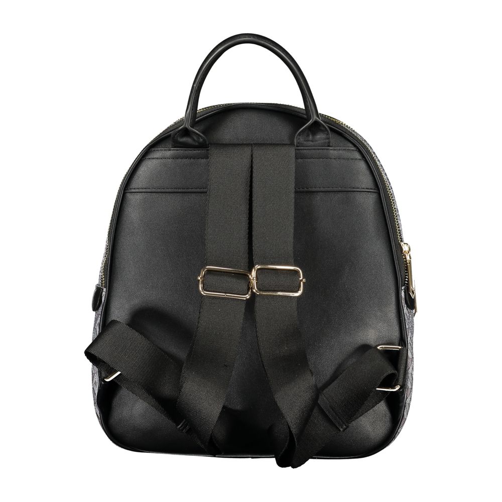 Mario Valentino Black Polyurethane Women's Backpack | Regal Royce